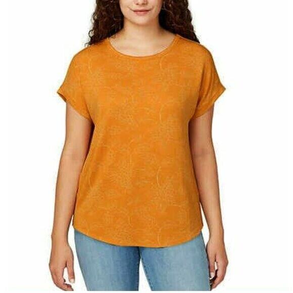 NWT Buffalo Devid Bitton Ultra Soft Relaxed Fit Floral Print T-Shirt Top - Picture 1 of 8